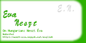 eva neszt business card